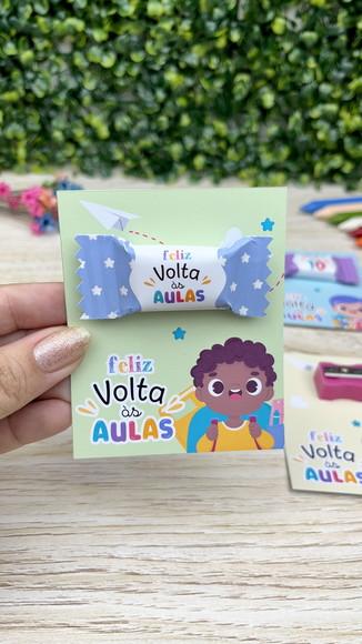 Card com Balinha- Volta as Aulas