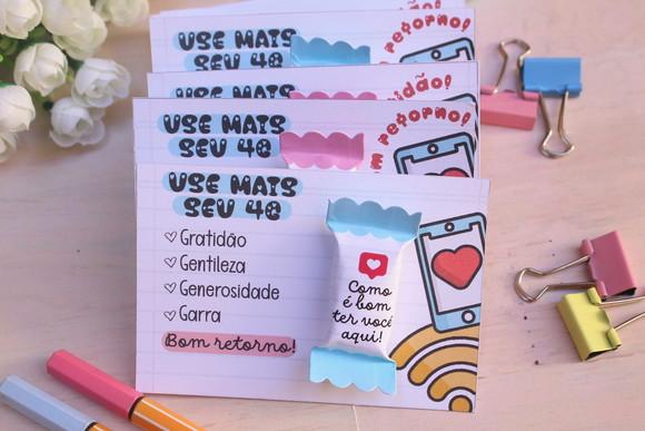 Card com Balinha- Volta as Aulas