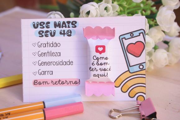Card com Balinha- Volta as Aulas