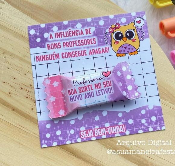 Card com Balinha- Volta as Aulas