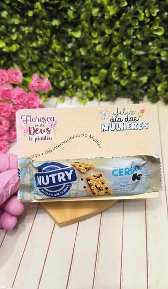 Card com Barra de Cereal- Dia da Mulher