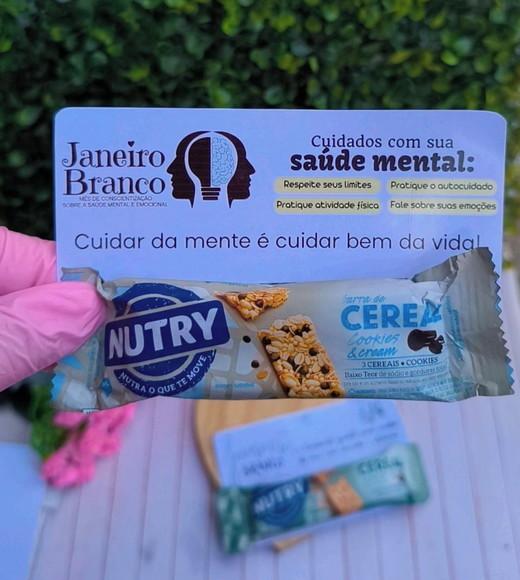 Card com Barrinha de Cereal- Janeiro Branco