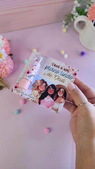 Card com Batom- Dia da Mulher