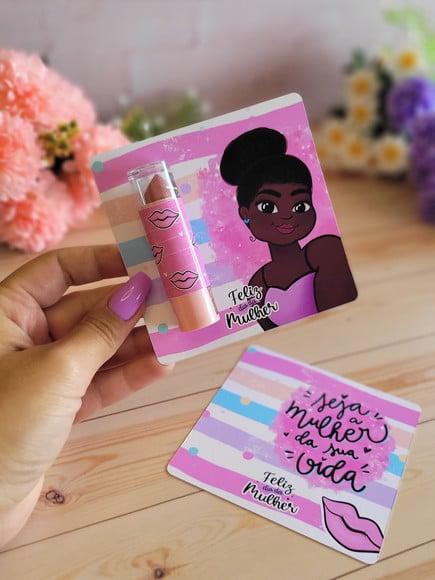 Card com Batom- Dia da Mulher