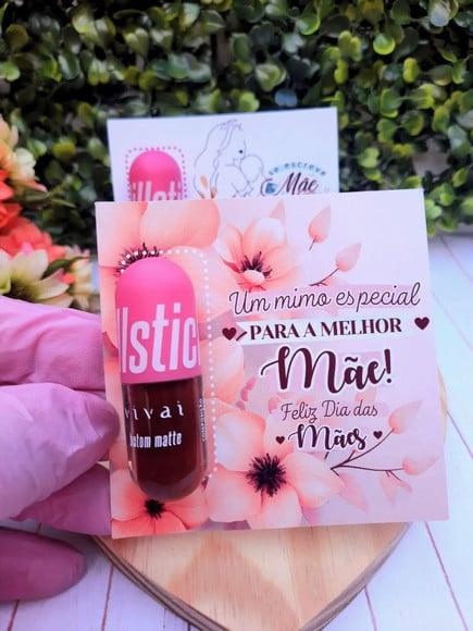 Card com Batom- Dia das Mães