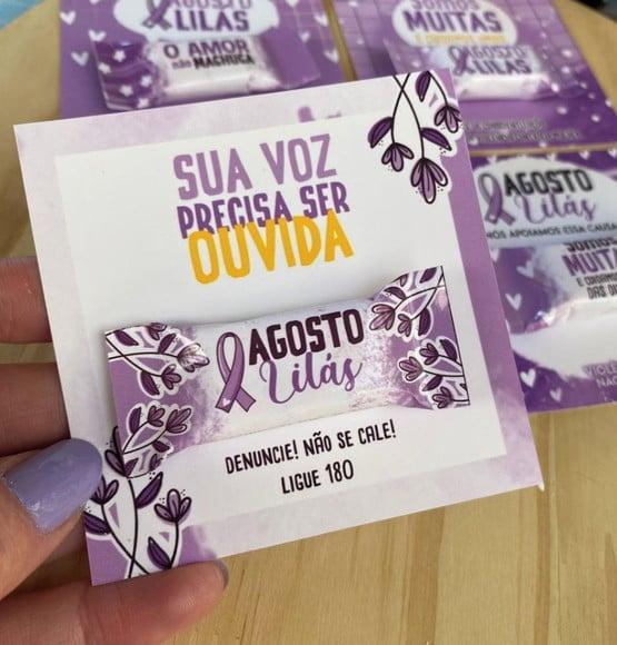 Card com Bis- Agosto Lilás