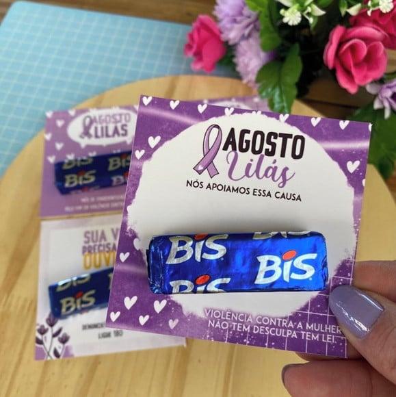 Card com Bis- Agosto Lilás