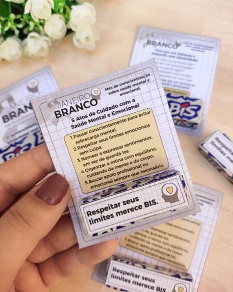 Card com Bis- Janeiro Branco
