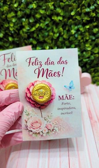 Card com Bombom Alpino- Dia das Mães