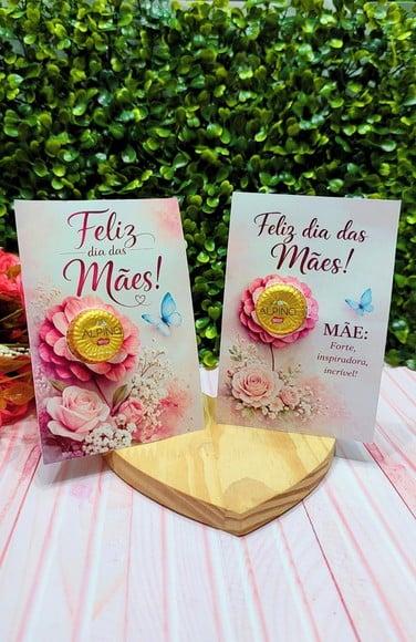 Card com Bombom Alpino- Dia das Mães