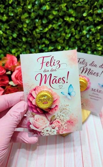 Card com Bombom Alpino- Dia das Mães