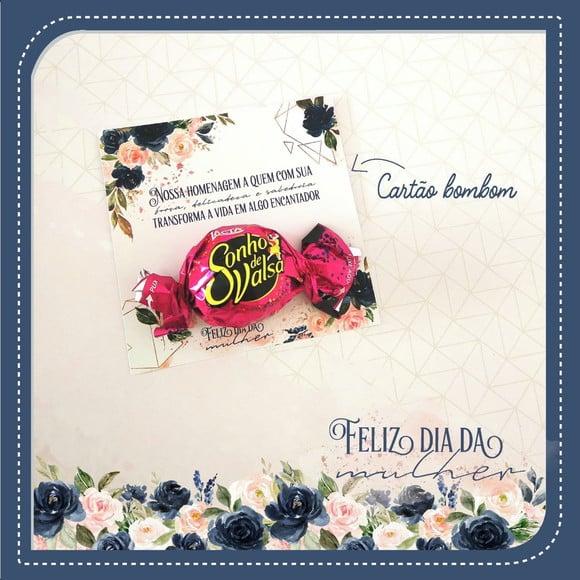 Card com Bombom- Dia da Mulher