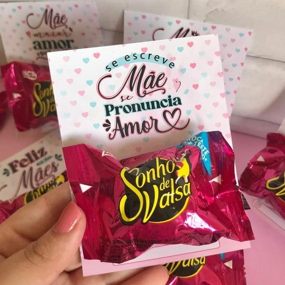 Card com Bombom- Dia das Mães
