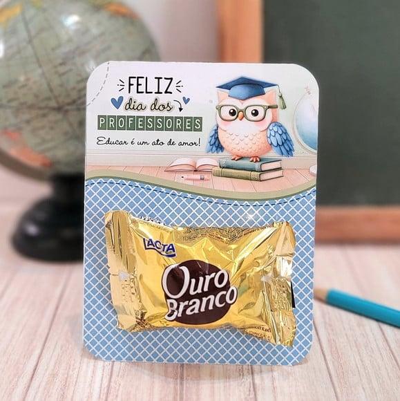 Card com Bombom- Dia dos Professores