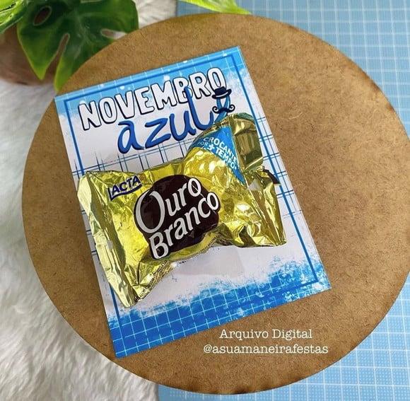 Card com Bombom- Novembro Azul