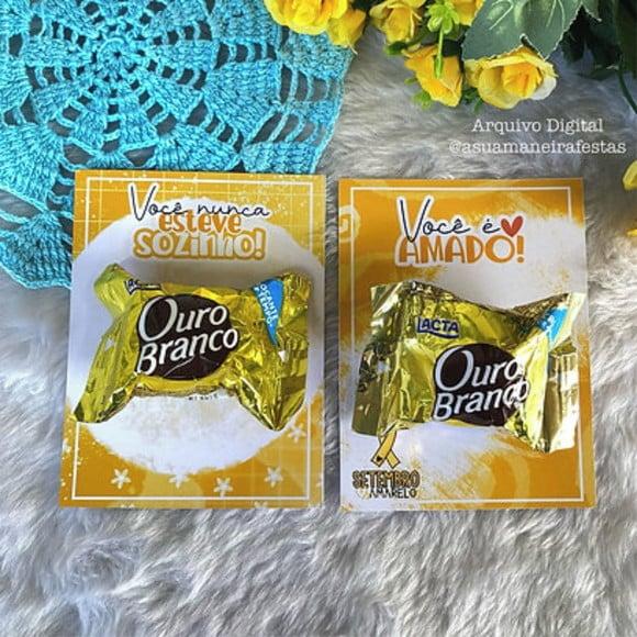 Card Com Bombom- Setembro Amarelo