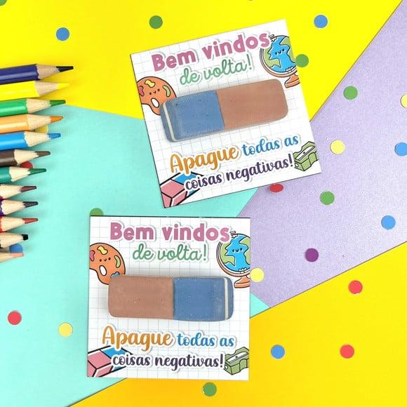 Card com Borracha- Volta as Aulas