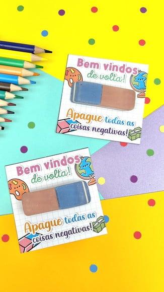 Card com Borracha- Volta as Aulas