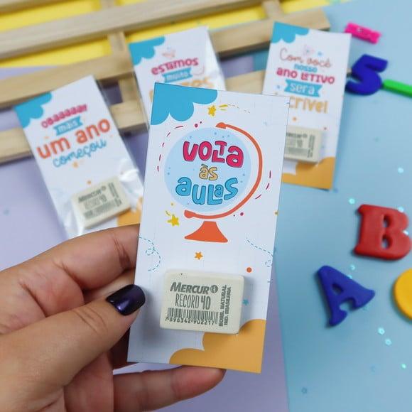 Card com Borracha- Volta as Aulas