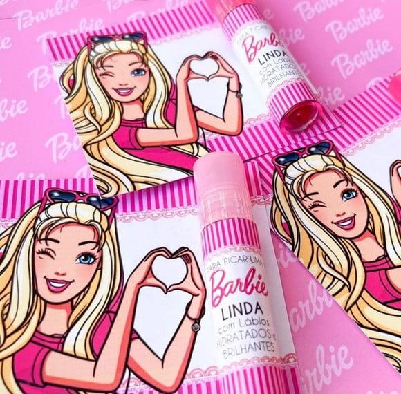 Card com Brilho Labial ou Manteiga de Cacau- Barbie