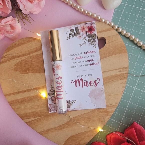 Card com Brilho Labial- Dia das Mães