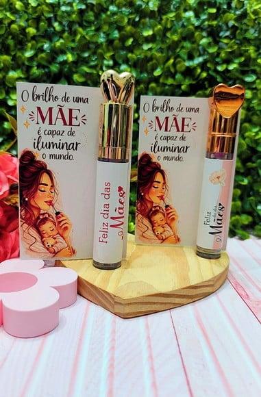 Card com Brilho Labial- Dia das Mães