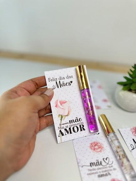 Card com Brilho Labial- Dia das Mães