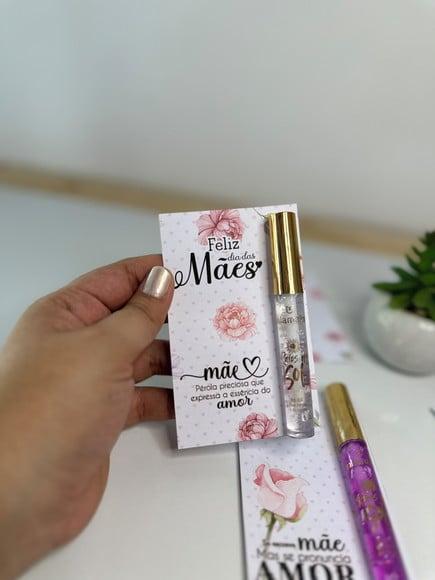 Card com Brilho Labial- Dia das Mães