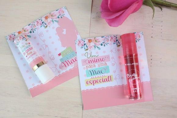 Card com Brilho Labial- Dia das Mães