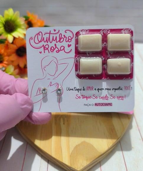 Card com Brinco e Chiclete- Outubro Rosa