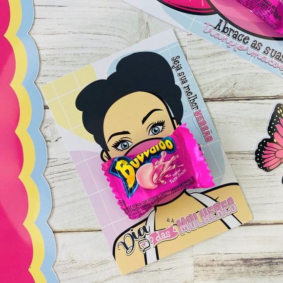Card com Bubaloo (chiclete)- Dia da Mulher