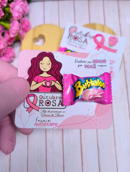 Card com Bubbaloo- Outubro Rosa