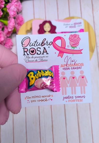 Card com Bubbaloo- Outubro Rosa