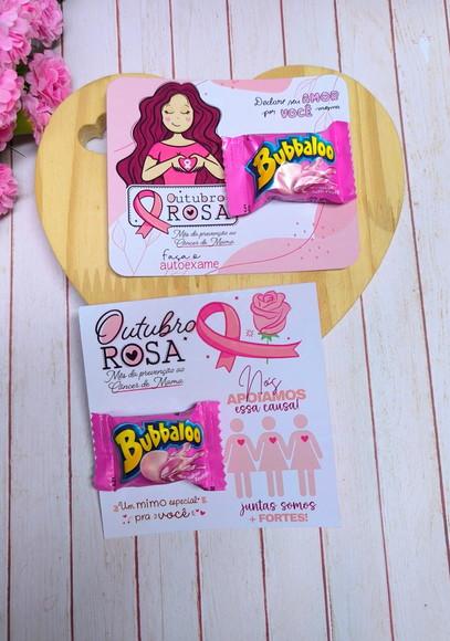 Card com Bubbaloo- Outubro Rosa