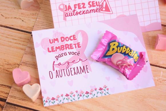 Card com Bubbaloo- Outubro Rosa
