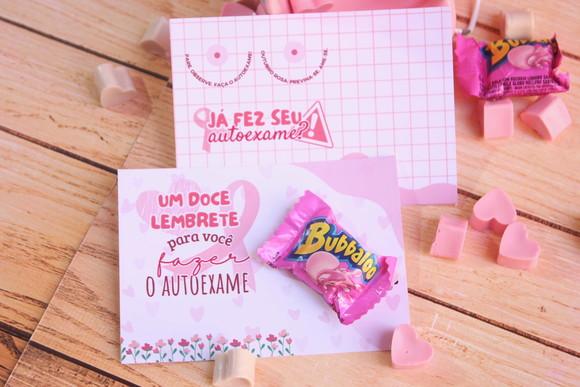 Card com Bubbaloo- Outubro Rosa