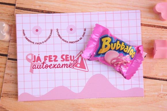 Card com Bubbaloo- Outubro Rosa