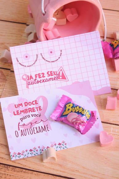 Card com Bubbaloo- Outubro Rosa