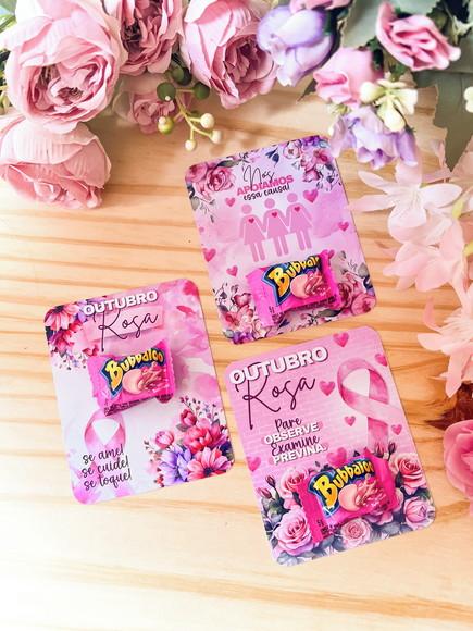 Card com Bubbaloo- Outubro Rosa