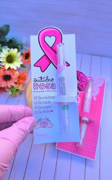 Card com Caneta Óleo Hidratante de Cutícula- Outubro Rosa