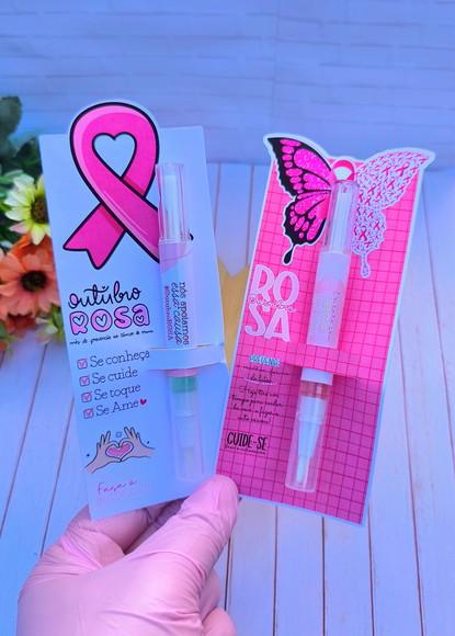 Card com Caneta Óleo Hidratante de Cutícula- Outubro Rosa