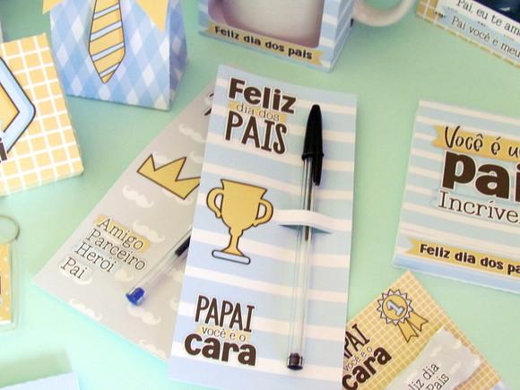 Card com Caneta- Dia dos Pais