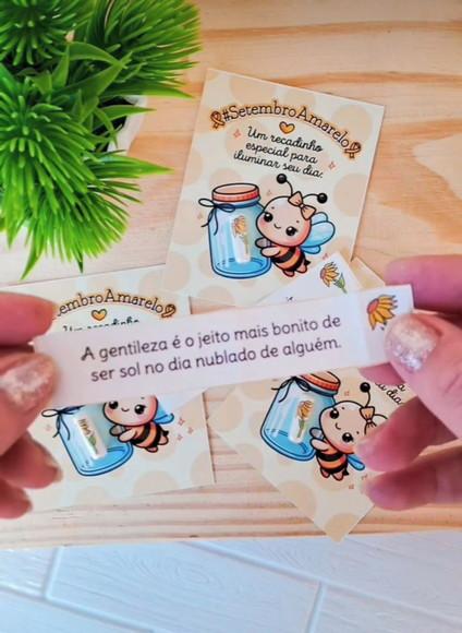 Card com Cápsula com Frase- Setembro Amarelo