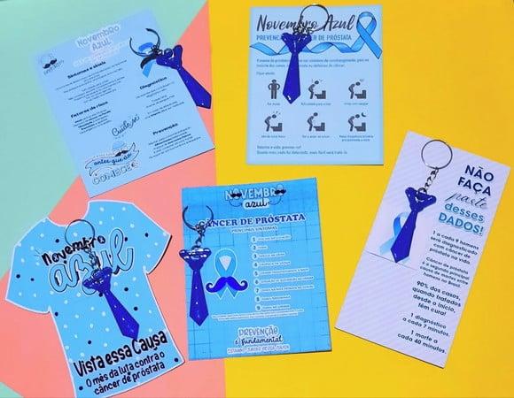 Card com Chaveirinho de Gravata-novembro Azul