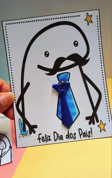 Card com Chaveirinho Gravata- Dia dos Pais