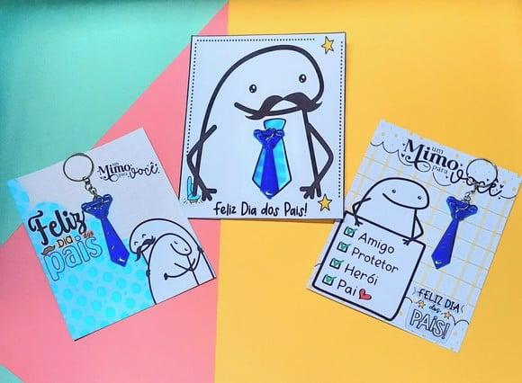 Card com Chaveirinho Gravata- Dia dos Pais