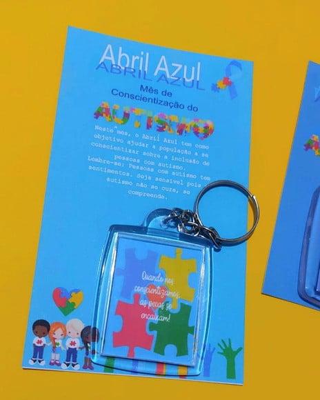 Card com Chaveirinho- Abril Azul