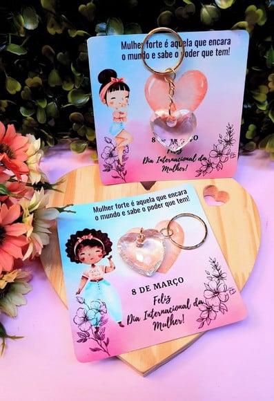 Card com Chaveirinho- Dia da Mulher