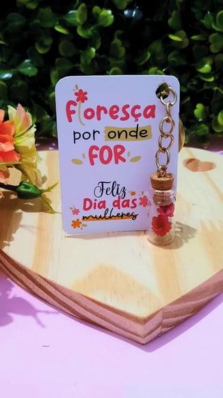 Card com Chaveirinho- Dia da Mulher