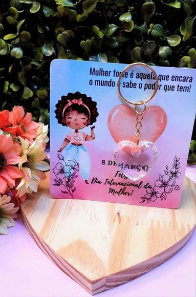 Card com Chaveirinho- Dia da Mulher